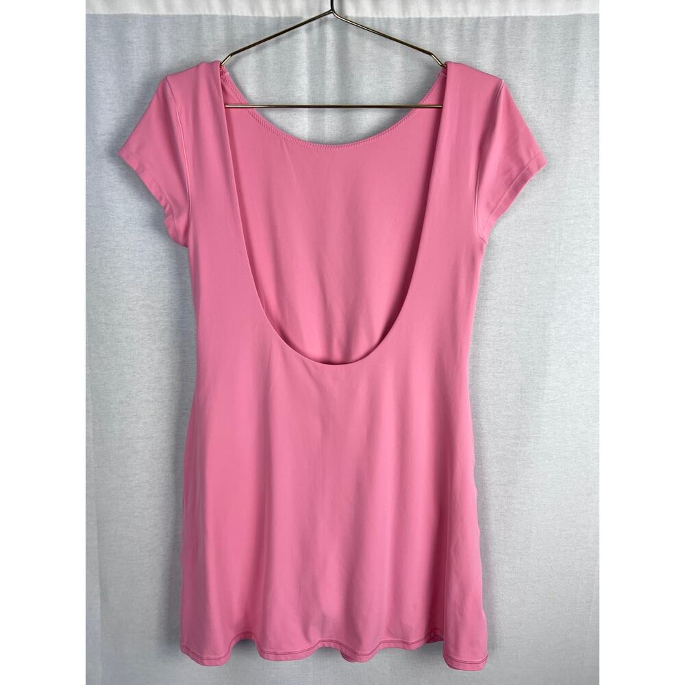 Elegant Pink Cap Sleeve Dress - Picture 4 of 11